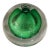 Mid-Century Modern a.d. Copier for Royal Leerdam Emerald "Spijkerbol" Controlled Bubble Glass Bud Vase & Taper Holder (1950s) For Sale