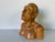 Brown Vintage Art Hand Carved Wood Man Bust - Head Sculpture/ Sold For Sale - Image 8 of 12