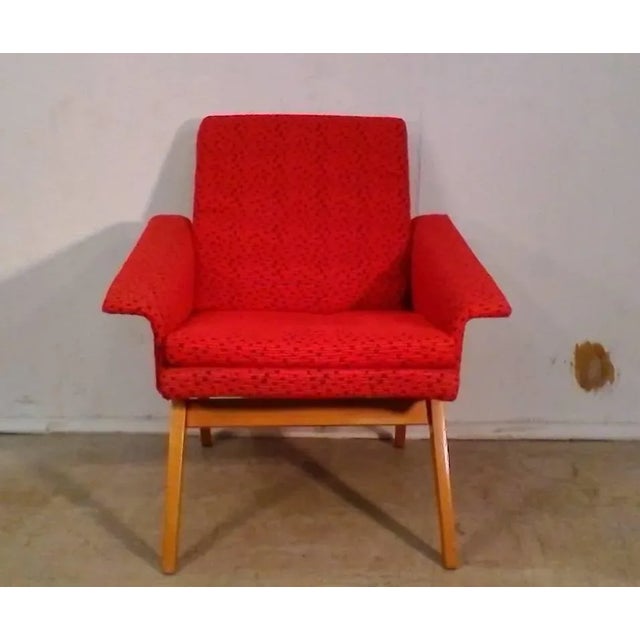Mid-Century Czech Armchair by Miroslav Navratil, 1950s For Sale - Image 3 of 9