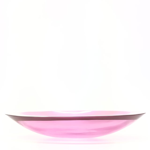 Magnificent Oversized Thick Lilac Lucite Bowl For Sale - Image 9 of 11
