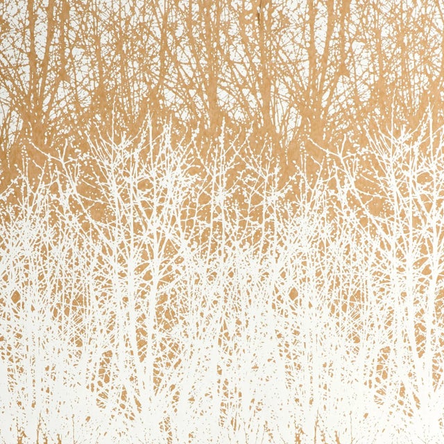 Early 21st Century Schumacher x Vera Neumann Birches Wallpaper in Tan (9 Yards) For Sale - Image 5 of 5