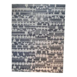 Brooklyn Hand Knotted Wool Rug, Ivory/Light Blue - 12' x 15'