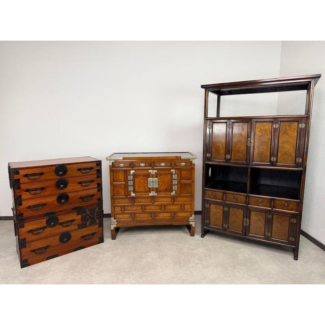 Antique Japanese Meiji 2-Body Kasane Isho-Dansu Clothing Chest, 1890s For Sale - Image 4 of 18
