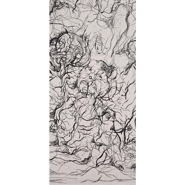 Mario Scarpati, Composition, 1970s, Engraving For Sale - Image 4 of 8