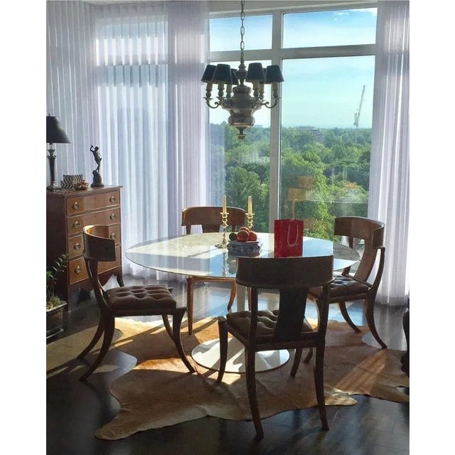 Black Woven and Leather Seat Walnut Klismos Chairs from Pescetta Home Decoration, Set of 6 For Sale - Image 18 of 18