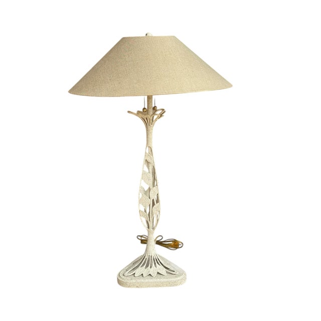 Metal Vintage Frederick Cooper Table Lamp & Original Shade For Sale - Image 7 of 12