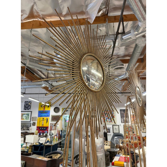 Early 20th Century Monumental Brutalist Starburst Mirror 9 Foot Tall Sculptures For Sale - Image 10 of 17