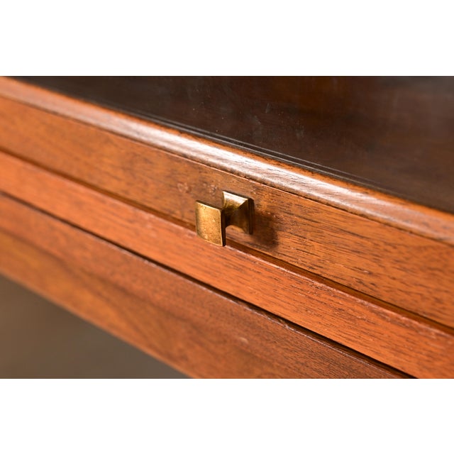 Wood Stow Davis Antique Arts & Crafts Mahogany Four-Stack Barrister Bookcase, Circa 1920s For Sale - Image 7 of 13