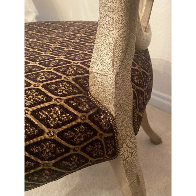 Tan Late 20th Century Hepplewhite Style Intricate Shield Back Set of Six Chairs Mint Condition For Sale - Image 8 of 18