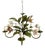 Vintage French Painted Tole 5-Light Water Lily Chandelier, 1960s For Sale