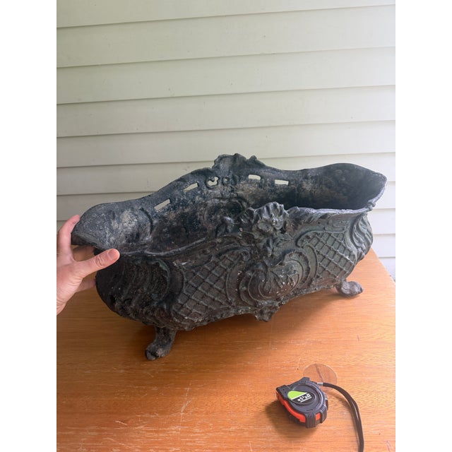 Late 19th Century 19th Century French Victorian Era Cast Iron Footed Jardinere Planter For Sale - Image 5 of 5