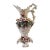 Large European Italian Hand-Made Capodimonte Porcelain Centerpiece Pitcher Vase For Sale