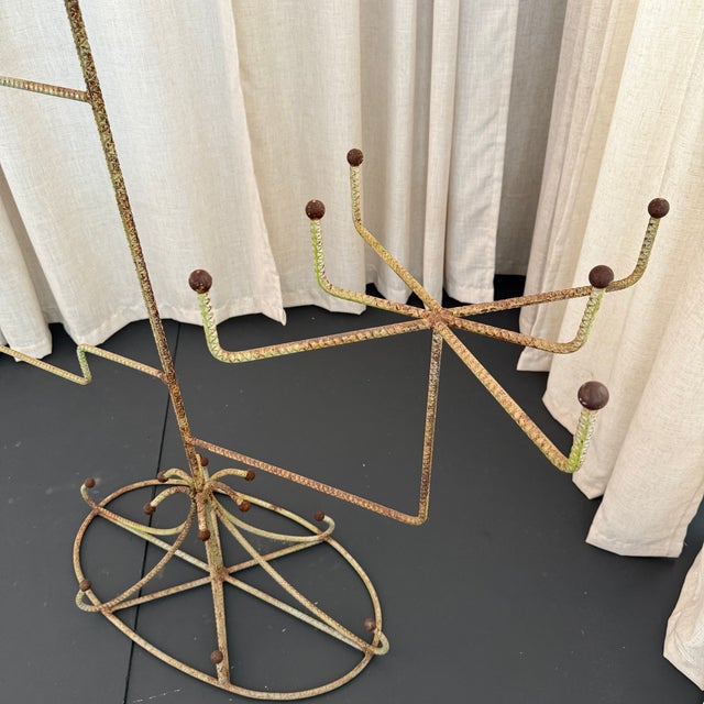 1940s Braided Metal Graduated Millinery Display Stand Hat Rack For Sale - Image 4 of 7
