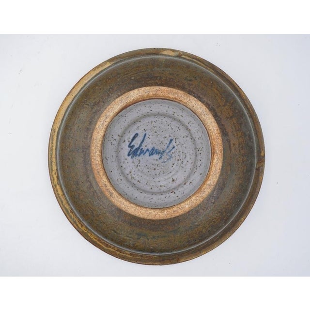 Vintage mid 20th century lidded pottery footed serving bowl or tangine by Joel Edwards (1923 - 2007) California. Signed on...