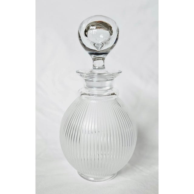 1970s Lalique Crystal "Langeais" Pitcher and Decanter With Stopper- 2 Pieces For Sale In New York - Image 6 of 11