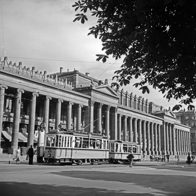 1930s Tram Line No.2 Front of Koenigsbau Palace, Stuttgart Germany, 1935 For Sale - Image 5 of 5