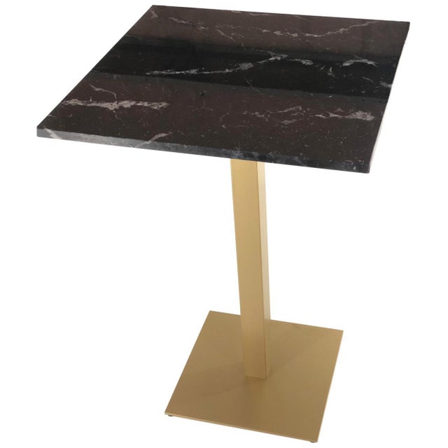 Early 21st Century New Bistro High Table in Gilded Wrought Iron with Black Marble Top. Indoor & Out For Sale - Image 5 of 18