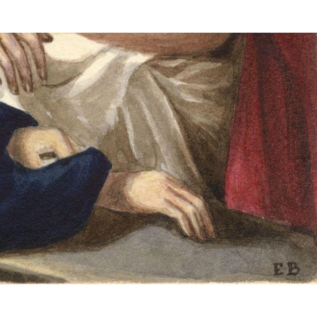 E. Burton After Correggio, Christ Presented to the People, 19th Century, Watercolour For Sale - Image 3 of 4