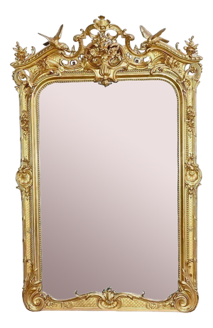 Louis XV Mirror in Gilt Wood, Early 19th Century