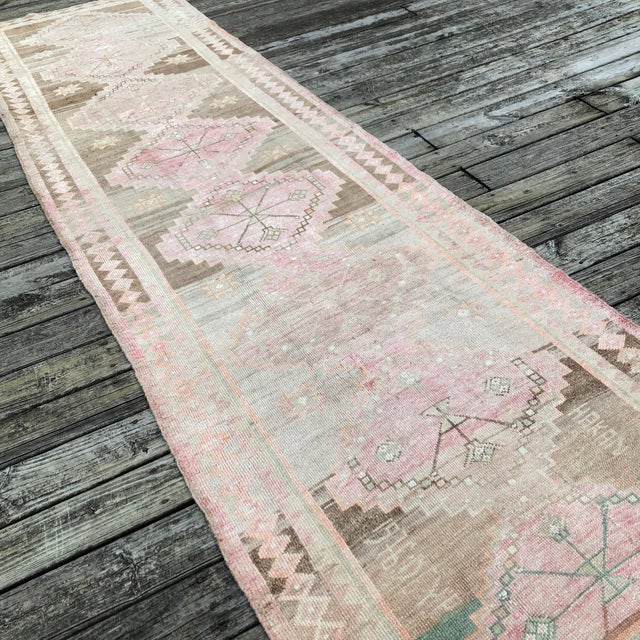 A Warm, Character-Rich Vintage Kars Runner This vintage Turkish runner was handwoven approximately 60–70 years ago in the...
