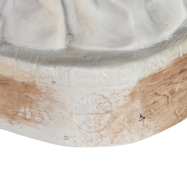 White Gebruder Heubach Young Lady at a Ship’s Steering Wheel Figurine For Sale - Image 8 of 10