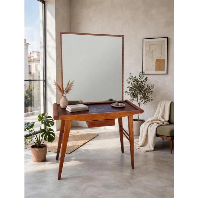 Vintage Console Table with Mirror, 1950s, Set of 2 For Sale - Image 16 of 16