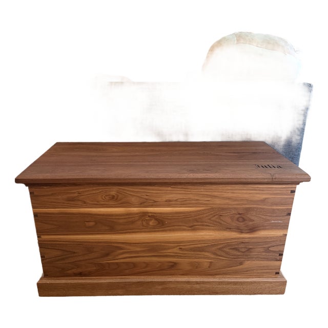 1990s Handmade Black Walnut Blanket Chest For Sale