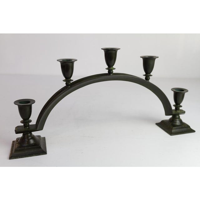Art Deco Danish Candelabra in Disko Metal from Just Andersen, 1930s For Sale - Image 13 of 18