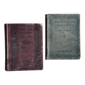 1915 & 1917 Pair of School Books Oral and Written English and Essentials of Arithmetic