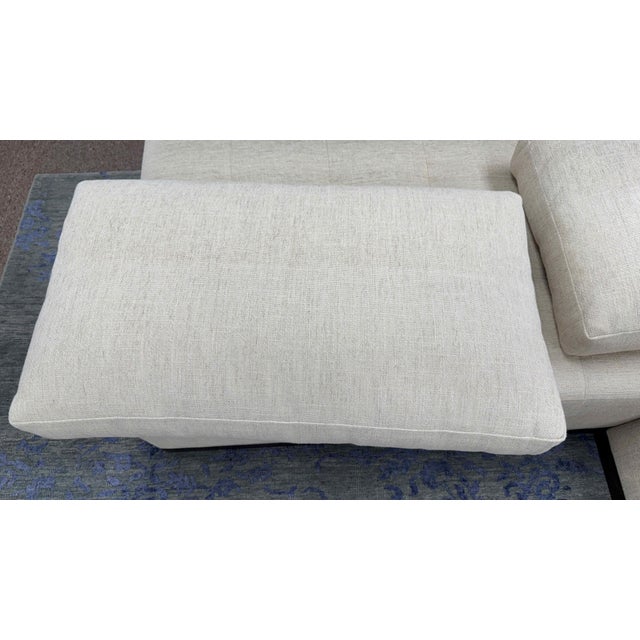 Adriana Hoyos Chocolate L-Shaped Sofa Sectional With Ottoman For Sale - Image 11 of 17