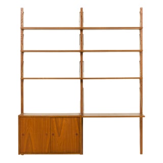 Danish Teak Wall Unit in the style of Cadovius, Sorensen, 1960s For Sale