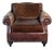 Ralph Lauren Leather and Paisley Velvet Club Chair For Sale
