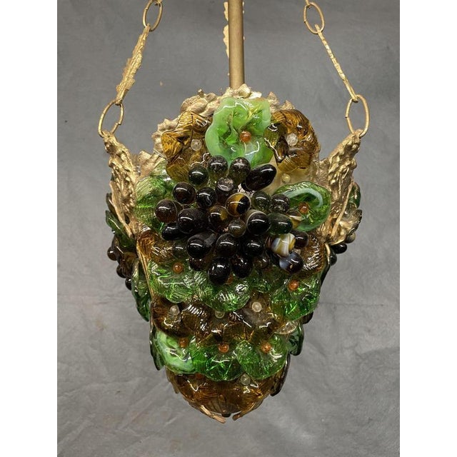 Mid-Century Italian Chandelier in Grape Design For Sale - Image 8 of 8