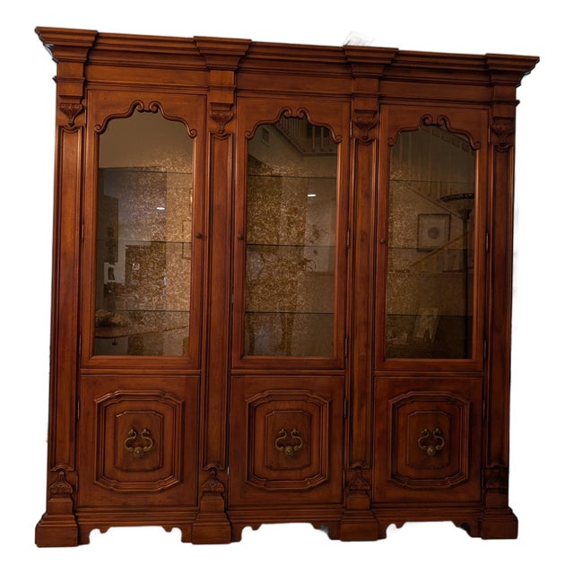 Vintage 1960's John Widdicomb Custom Mediterranean Style China Cabinet For Sale