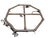 Mid-Century Modern Vintage 1970s Handcrafted Copper Pipe Octagon Pot Rack With Chains & Hooks For Sale - Image 3 of 12