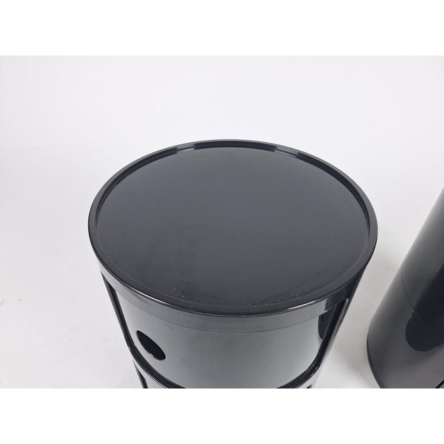 Kartell Componibili Modular Chests of Drawers in Black ABS by Anna Castelli Ferrieri for Kartell, 1970s, Set of 2 For Sale - Image 4 of 13