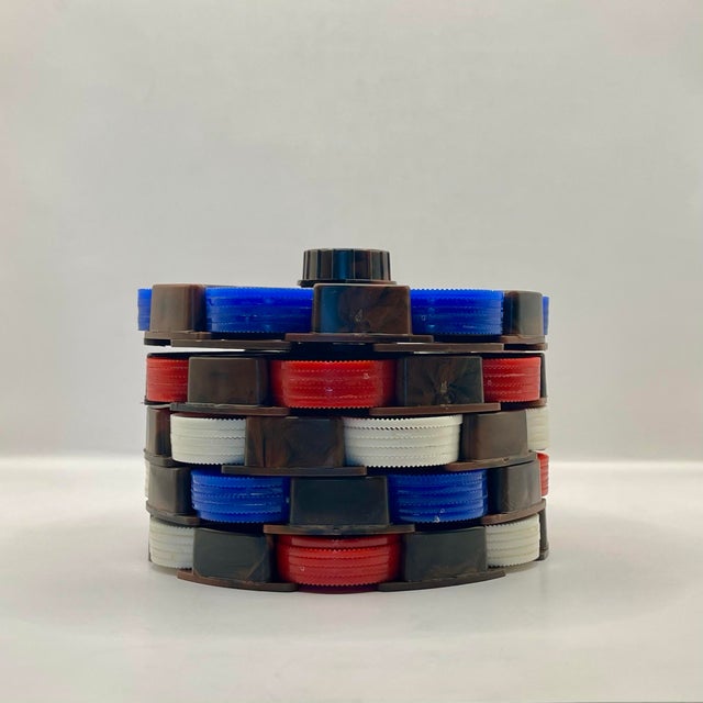 Mid 20th Century Mid 20th Century Rotating Poker Chip Holder For Sale - Image 5 of 8