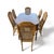 Late 20th Century Oak and Cane Dining Set With Oval Extending Table and Six Chairs For Sale - Image 4 of 13