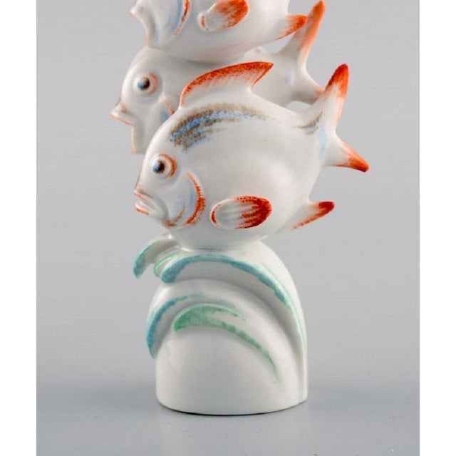 1930s Art Deco Figure of Three Fish by Willi Münch-Khe for Meissen, 1930s For Sale - Image 5 of 7