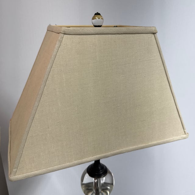 Restoration Hardware Crystal Ball Table Lamps, Pair For Sale - Image 11 of 12