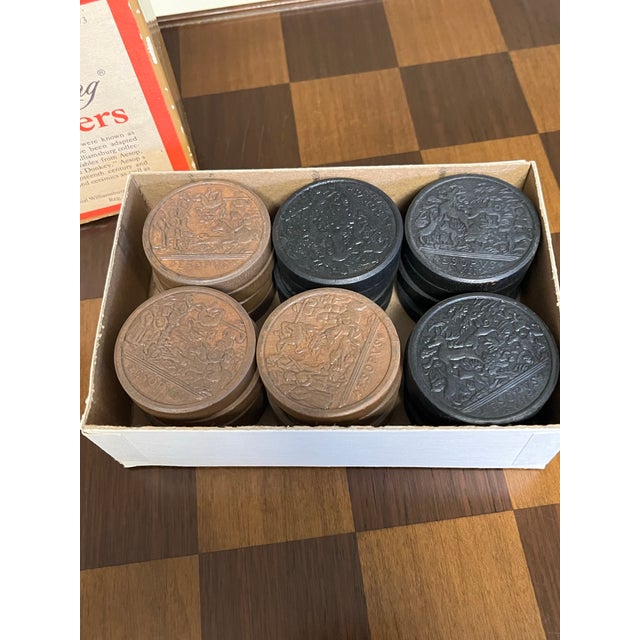 Vintage Colonial Williamsburg Wooden Gaming Board Ap-127 Wooden Checkers & Cards For Sale - Image 10 of 12