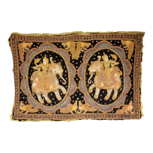 19th Century Kalaga Tapestry with Stones, Sequins and Colorful Thread
