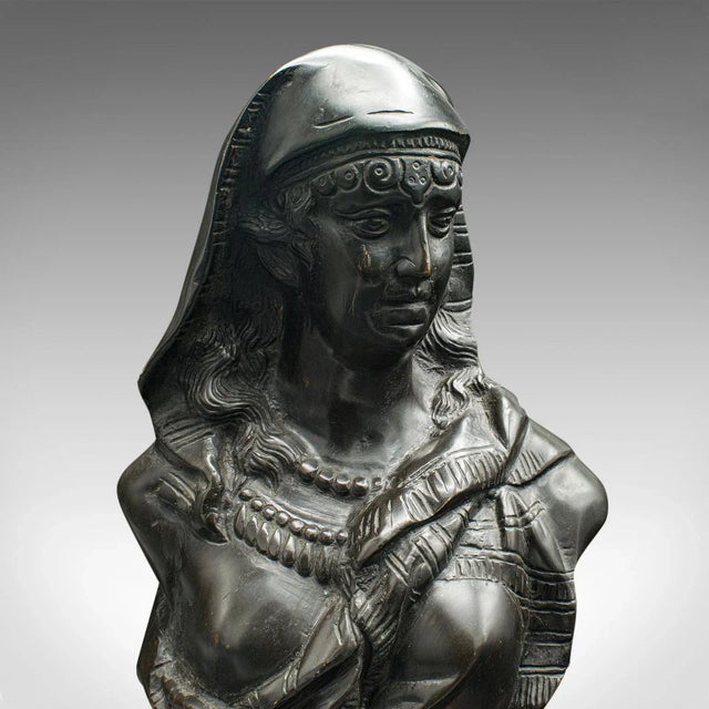 Metal 1900's Antique Portrait Bust For Sale - Image 7 of 10