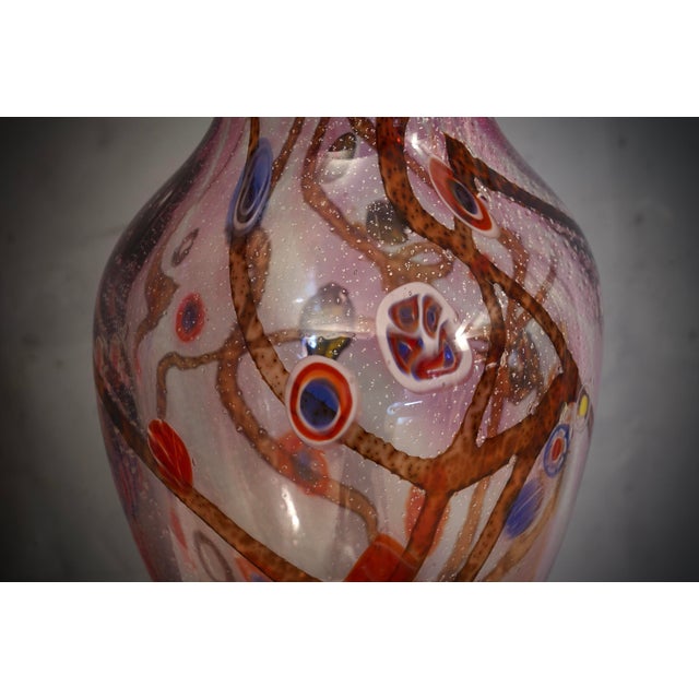 Mid-Century Murano Murrina Art Glass Vase, 1980s For Sale - Image 6 of 8