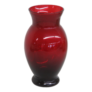 Mid Century Anchor Hocking Depression Glass Ruby Red Vase 4399b