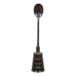 Antique Napier Art Deco Silverplate 2 Ounce Mechanical Jigger Bar Cocktail Spoon For Sale