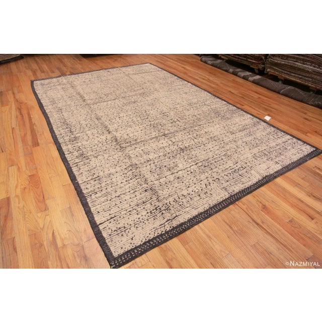 An Artistic and Decorative Salt and Pepper Color Speckled Pattern Modern Room Size Area Rug, Country of Origin: Central...
