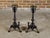 Pair of English Turn of the Century Iron Andirons with Foliage and Guilloches For Sale - Image 4 of 11