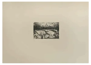 Nazareno Gattamenata, St. Peter and Tiber, Etching, 1970s