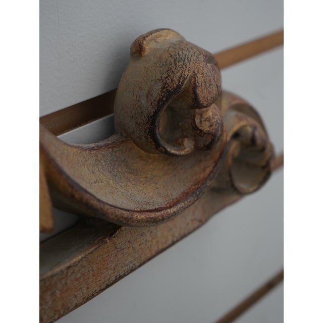 Vintage Gold Tone Decorative Moulding Crest For Sale - Image 4 of 7